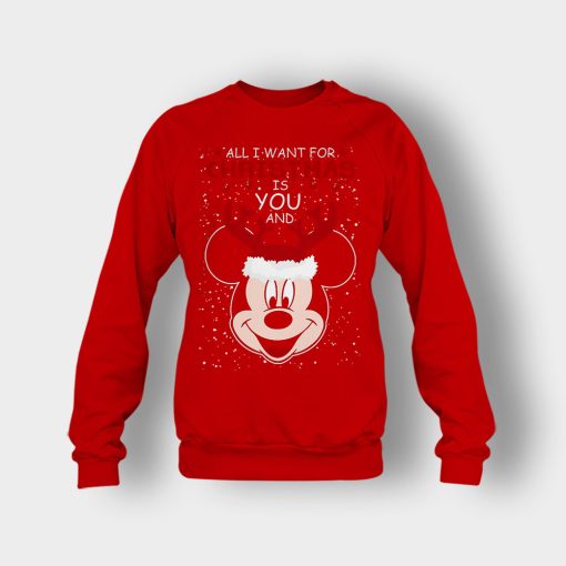 All-I-Want-In-Christmas-Is-Disney-Mickey-Inspired-Crewneck-Sweatshirt-Red