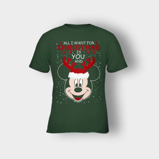 All-I-Want-In-Christmas-Is-Disney-Mickey-Inspired-Kids-T-Shirt-Forest
