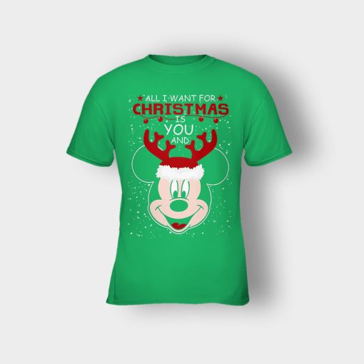 All-I-Want-In-Christmas-Is-Disney-Mickey-Inspired-Kids-T-Shirt-Irish-Green