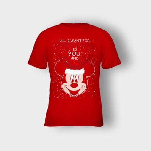 All-I-Want-In-Christmas-Is-Disney-Mickey-Inspired-Kids-T-Shirt-Red