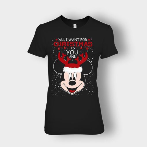 All-I-Want-In-Christmas-Is-Disney-Mickey-Inspired-Ladies-T-Shirt-Black
