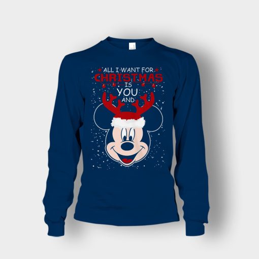 All-I-Want-In-Christmas-Is-Disney-Mickey-Inspired-Unisex-Long-Sleeve-Navy