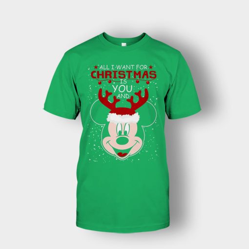 All-I-Want-In-Christmas-Is-Disney-Mickey-Inspired-Unisex-T-Shirt-Irish-Green