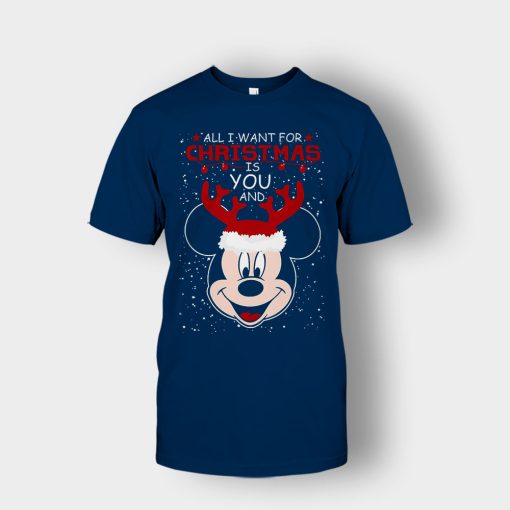 All-I-Want-In-Christmas-Is-Disney-Mickey-Inspired-Unisex-T-Shirt-Navy