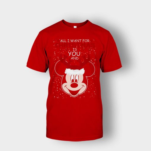 All-I-Want-In-Christmas-Is-Disney-Mickey-Inspired-Unisex-T-Shirt-Red