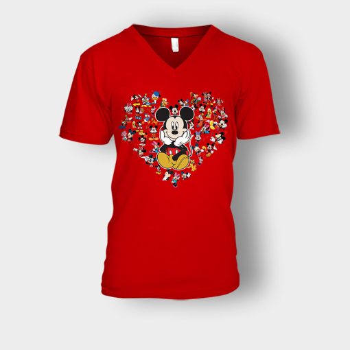 All-In-One-Disnerd-Disney-Mickey-Inspired-Unisex-V-Neck-T-Shirt-Red