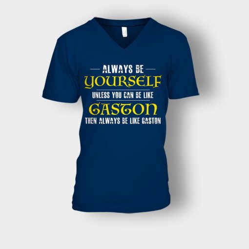 Always-Be-Gaston-Disney-Beauty-And-The-Beast-Unisex-V-Neck-T-Shirt-Navy