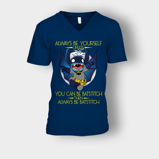 Always-Be-Yourself-Unless-You-Can-Be-Batstitch-Disney-Lilo-And-Stitch-Unisex-V-Neck-T-Shirt-Navy