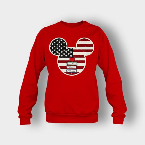 America-And-Books-Disney-Mickey-Inspired-Crewneck-Sweatshirt-Red