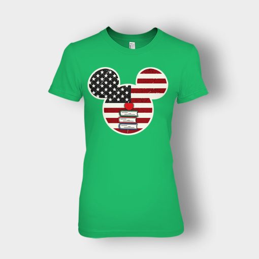 America-And-Books-Disney-Mickey-Inspired-Ladies-T-Shirt-Irish-Green