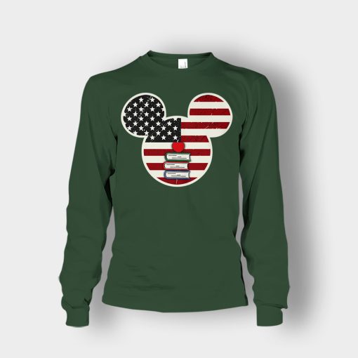 America-And-Books-Disney-Mickey-Inspired-Unisex-Long-Sleeve-Forest