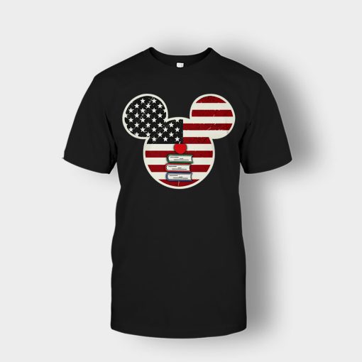 America-And-Books-Disney-Mickey-Inspired-Unisex-T-Shirt-Black