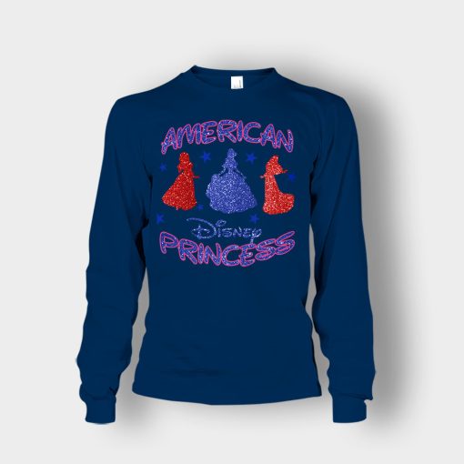 America-Princess-Disney-Inspired-Unisex-Long-Sleeve-Navy