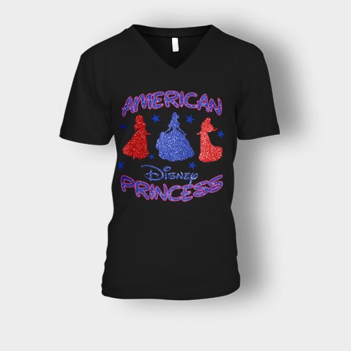 America-Princess-Disney-Inspired-Unisex-V-Neck-T-Shirt-Black