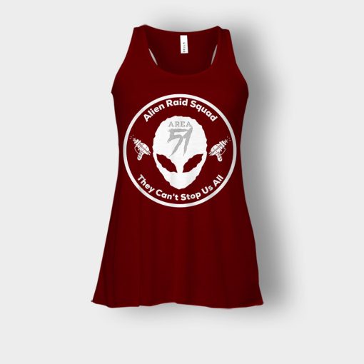 Area-51-Alien-Raid-Squad-They-Cant-Stop-Us-All-Bella-Womens-Flowy-Tank-Maroon