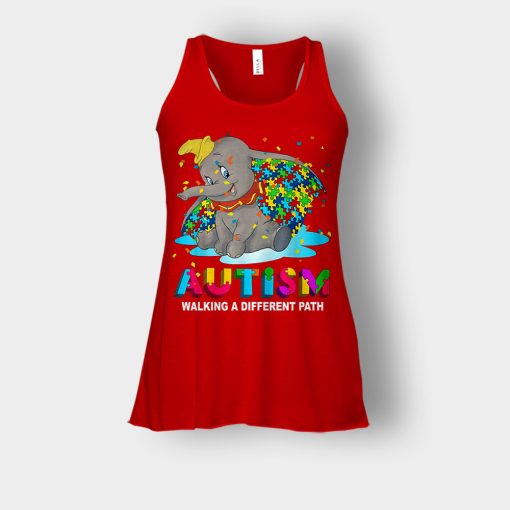 Autism-Walking-A-Different-Path-Disney-Dumbo-Bella-Womens-Flowy-Tank-Red