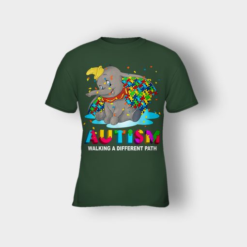 Autism-Walking-A-Different-Path-Disney-Dumbo-Kids-T-Shirt-Forest