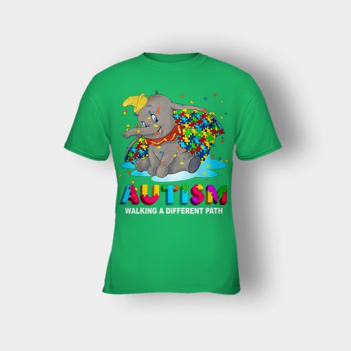 Autism-Walking-A-Different-Path-Disney-Dumbo-Kids-T-Shirt-Irish-Green