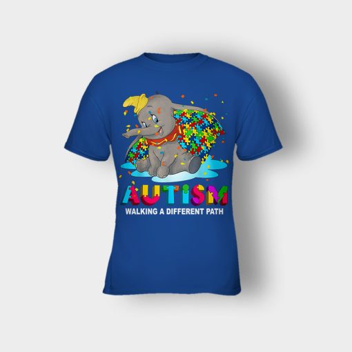 Autism-Walking-A-Different-Path-Disney-Dumbo-Kids-T-Shirt-Royal