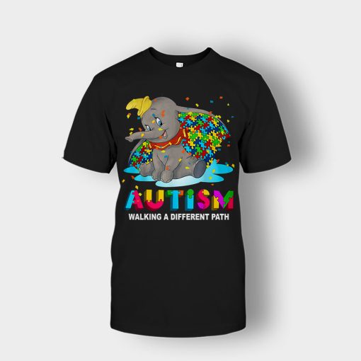 Autism-Walking-A-Different-Path-Disney-Dumbo-Unisex-T-Shirt-Black