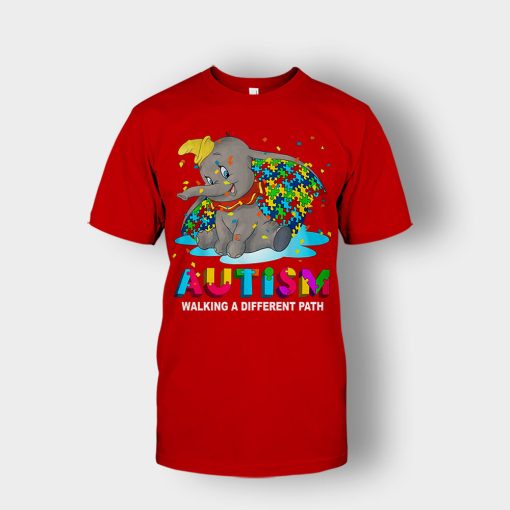 Autism-Walking-A-Different-Path-Disney-Dumbo-Unisex-T-Shirt-Red