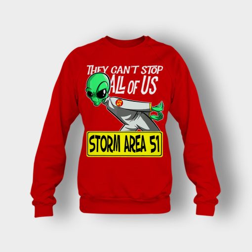 BEST-Storm-Area-51-They-Cant-Stop-All-of-Us-Running-Alien-Crewneck-Sweatshirt-Red