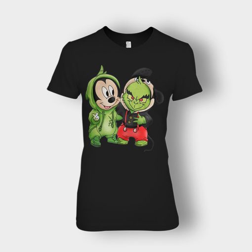 Baby-Grinch-And-Mickey-Disney-Inspired-Ladies-T-Shirt-Black