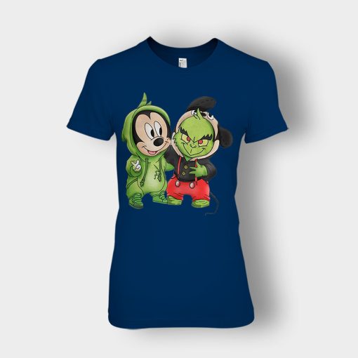 Baby-Grinch-And-Mickey-Disney-Inspired-Ladies-T-Shirt-Navy