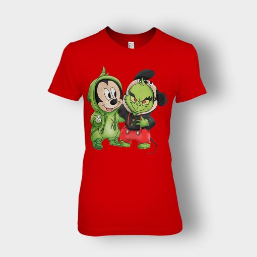 Baby-Grinch-And-Mickey-Disney-Inspired-Ladies-T-Shirt-Red