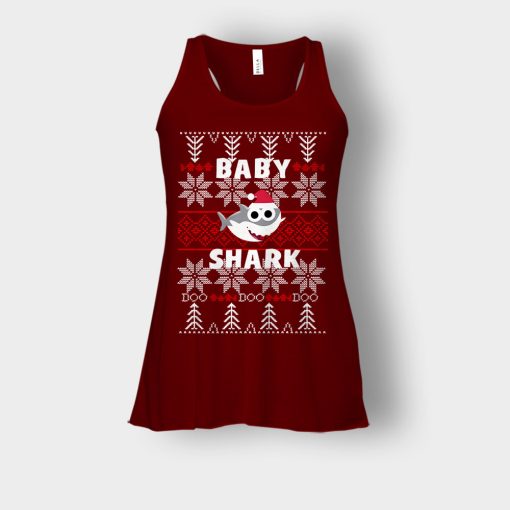 Baby-Shark-Doo-Doo-Doo-Christmas-New-Year-Gift-Ideas-Bella-Womens-Flowy-Tank-Maroon