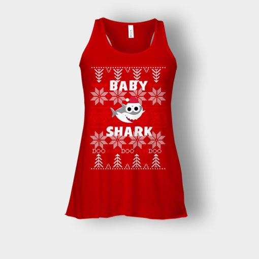 Baby-Shark-Doo-Doo-Doo-Christmas-New-Year-Gift-Ideas-Bella-Womens-Flowy-Tank-Red