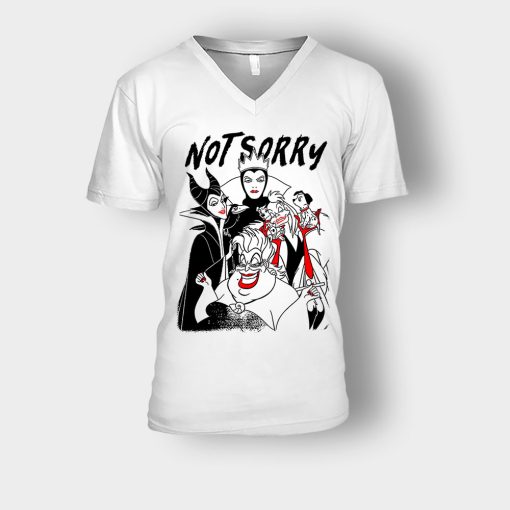 Bad-Girls-Not-Sorry-Disney-Villains-Unisex-V-Neck-T-Shirt-White