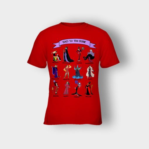 Bad-To-The-Bones-Disney-Villains-Kids-T-Shirt-Red