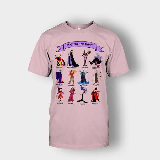 Bad-To-The-Bones-Disney-Villains-Unisex-T-Shirt-Light-Pink