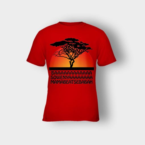 Basowenyaamamabeatsebabah-The-Lion-King-Disney-Inspired-Kids-T-Shirt-Red