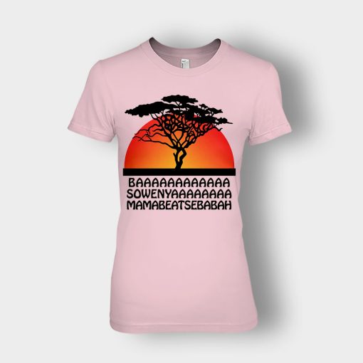 Basowenyaamamabeatsebabah-The-Lion-King-Disney-Inspired-Ladies-T-Shirt-Light-Pink