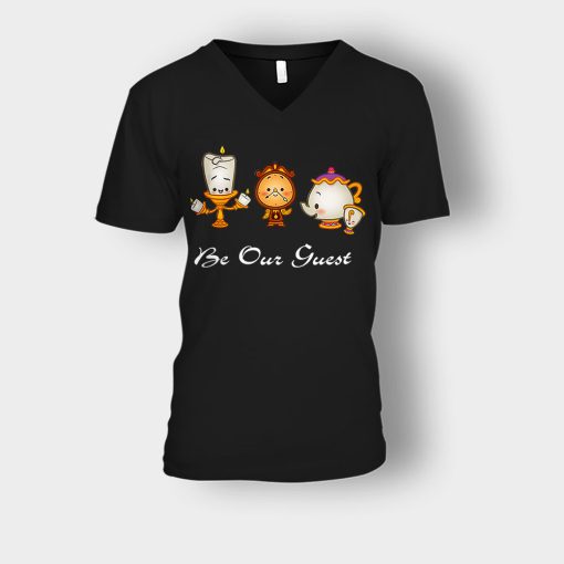 Be-Our-Guest-Disney-Beauty-And-The-Beast-Unisex-V-Neck-T-Shirt-Black