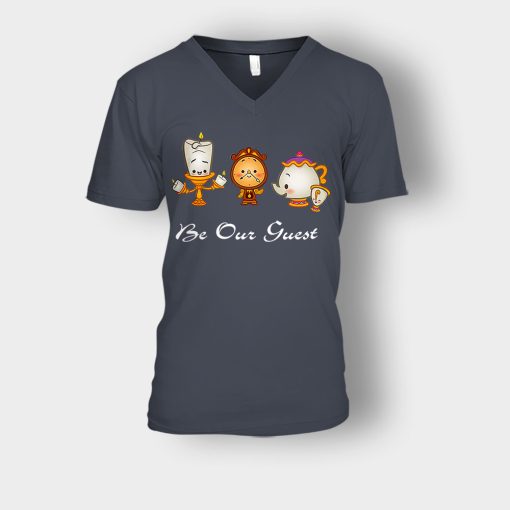 Be-Our-Guest-Disney-Beauty-And-The-Beast-Unisex-V-Neck-T-Shirt-Dark-Heather