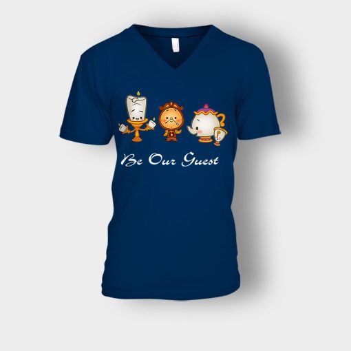 Be-Our-Guest-Disney-Beauty-And-The-Beast-Unisex-V-Neck-T-Shirt-Navy