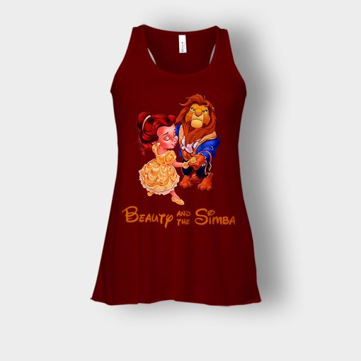 Beauty-And-The-Simba-The-Lion-King-Disney-Inspired-Bella-Womens-Flowy-Tank-Maroon