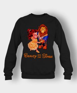 Beauty-And-The-Simba-The-Lion-King-Disney-Inspired-Crewneck-Sweatshirt-Black