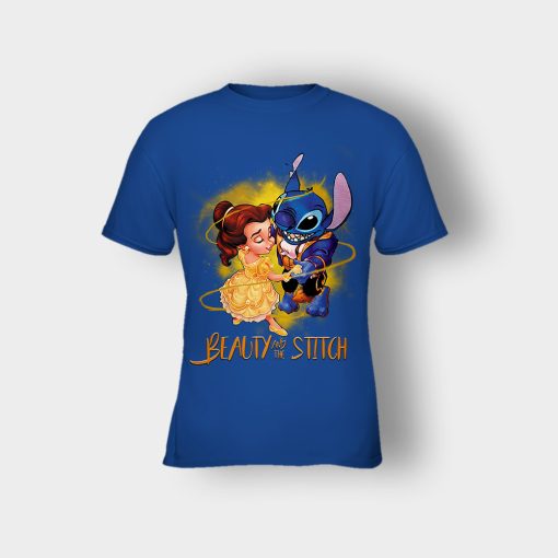 Beauty-And-The-Stitch-Disney-Lilo-And-Stitch-Kids-T-Shirt-Royal