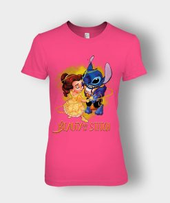 Beauty-And-The-Stitch-Disney-Lilo-And-Stitch-Ladies-T-Shirt-Heliconia
