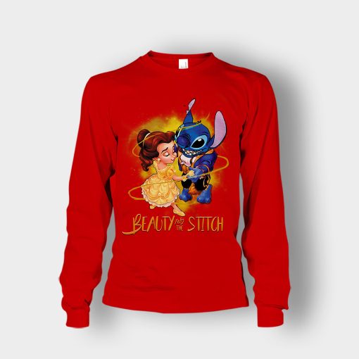 Beauty-And-The-Stitch-Disney-Lilo-And-Stitch-Unisex-Long-Sleeve-Red