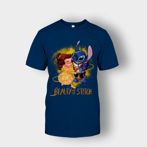 Beauty-And-The-Stitch-Disney-Lilo-And-Stitch-Unisex-T-Shirt-Navy