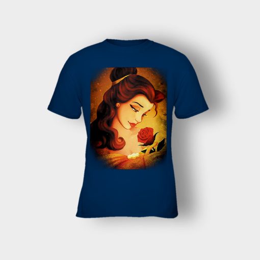 Beauty-Flower-Disney-Beauty-And-The-Beast-Kids-T-Shirt-Navy