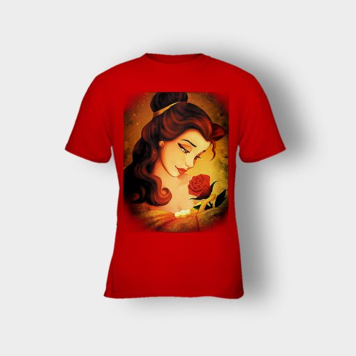 Beauty-Flower-Disney-Beauty-And-The-Beast-Kids-T-Shirt-Red