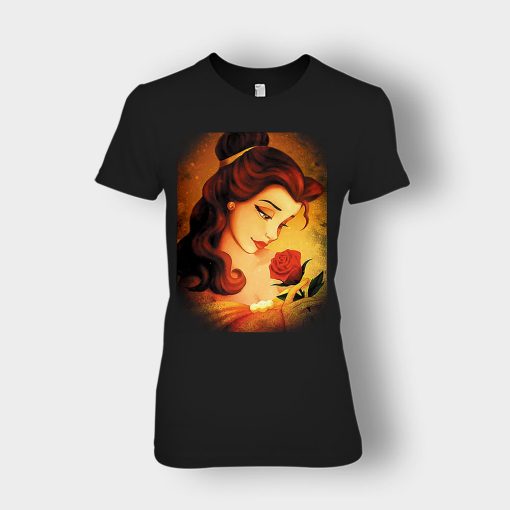 Beauty-Flower-Disney-Beauty-And-The-Beast-Ladies-T-Shirt-Black