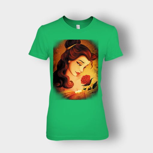 Beauty-Flower-Disney-Beauty-And-The-Beast-Ladies-T-Shirt-Irish-Green