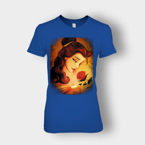 Beauty-Flower-Disney-Beauty-And-The-Beast-Ladies-T-Shirt-Royal